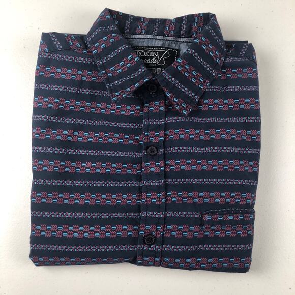 Broken Threads Mens arrow button down shirt Medium - Picture 4 of 7